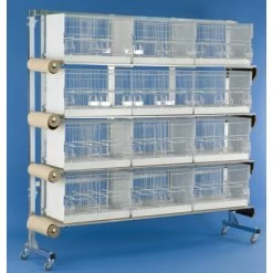 Batterie D'élevage 12 Cages - 60x31x35cm -Magasin D'oiseaux batterie d elevage 12 cages 60x31x35cm 1 3