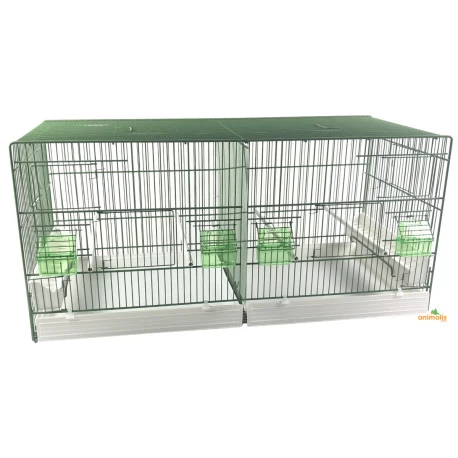 Cage Domus-Molinari 90cm Laquée En Vert 3 Cage Domus-Molinari 90cm Laquée En Vert