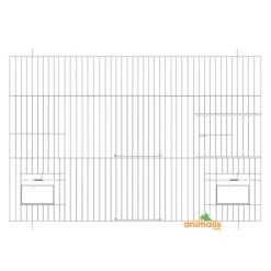 FAUNA Devanture Chromée Avec Clapets Et 3 Portes - 60x40 Cm - Ost