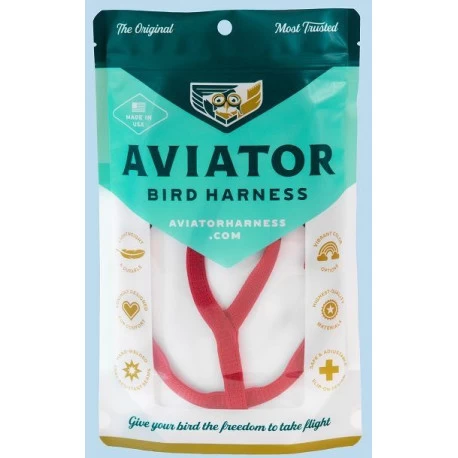 Harnais Pour Perroquets Aviator - Medium/Rouge 2 Harnais Pour Perroquets Aviator - Medium/Rouge