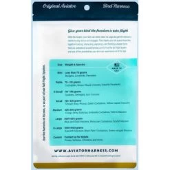 Harnais Pour Perroquets Aviator - XL/Noir -Magasin D'oiseaux harnais pour perroquets aviator xlnoir 2